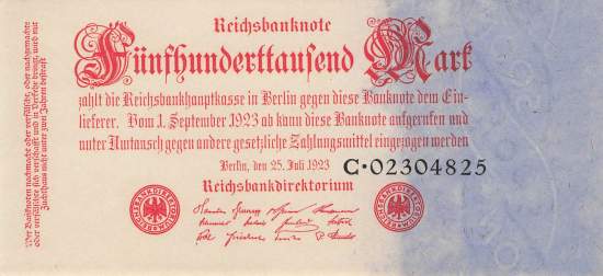 500000 Mark 1923 ro.91a C